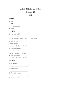 人教精通版Lesson 17课后复习题