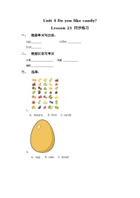 人教精通版三年级下册Lesson 21同步训练题