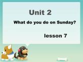 Unit 2 What do you do on Sunday Lesson 7 课件+教案+练习（含答案）