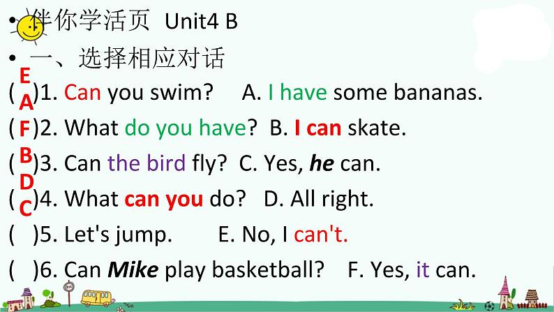 译林版四上英语4A期中复习课件PPT05