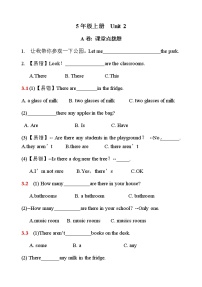 小学英语新版-牛津译林版五年级上册Unit 2 A new student练习题