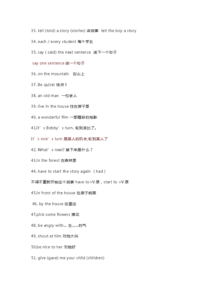 译林版小学英语六年级上册Unit 1~8 知识汇总学案第3页