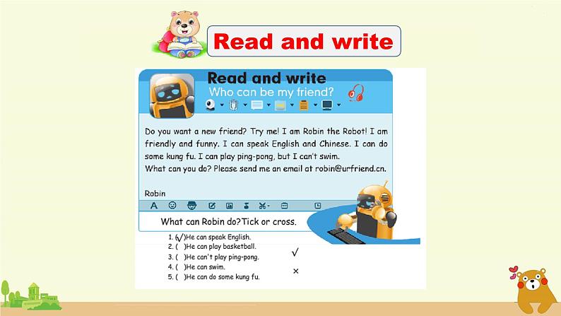 人教版英语五年级上册 Unit 4 Part B  第6课时 PPT课件+素材+教案07