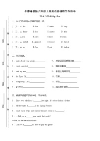 英语六年级上册Unit 3 Holiday fun同步达标检测题