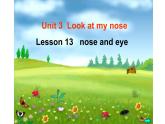 三年级上册英语课件-Unit3Lookatmynose.Lesson13noseandeye人教精通版(共20张PPT)