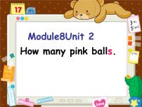 小学英语外研版 (一年级起点)一年级上册Unit 2 How many pink balls?备课ppt课件