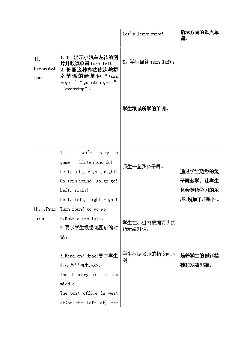 2021-2022人教版Unit 1  How can I get therePart B  Let’s learn表格式教案02