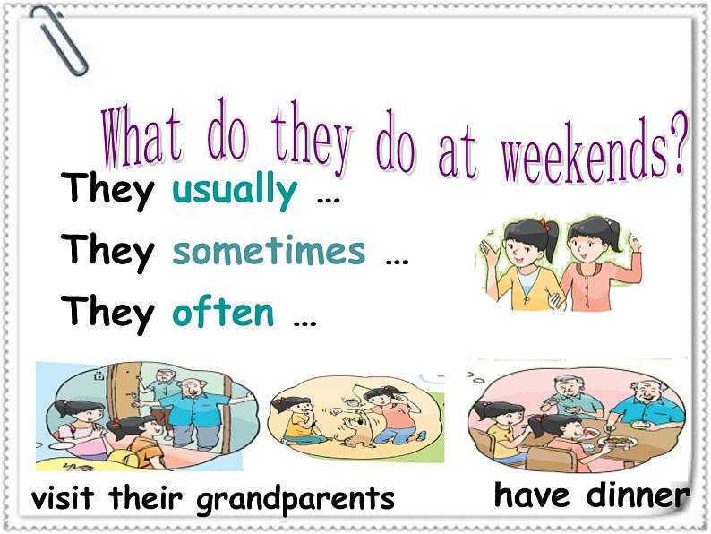 牛津译林版五年级英语上册-Unit 7 At weekends（Grammar-Fun time）（共19张）课件第5页