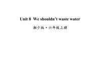 小学英语湘少版六年级上册Unit 8 We shouldn't waste water课堂教学课件ppt