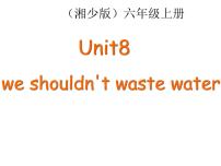 小学英语湘少版六年级上册Unit 8 We shouldn't waste water教案配套ppt课件