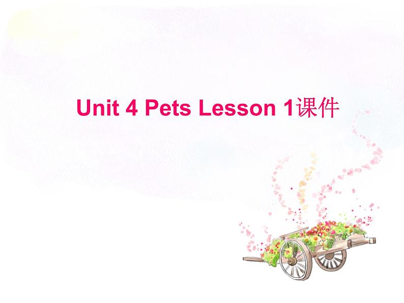 人教版（新起点）英语三年级上册Unit 4 Pets Lesson 1 课件 （15张PPT）01