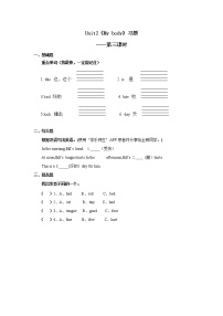 小学英语人教版 (新起点)三年级上册Lesson 3第3课时测试题