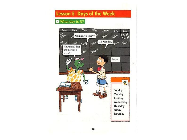 Lesson 5 Days of the week课件PPT02