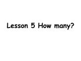 lesson 5 How many课件PPT