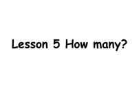 英语三年级上册Lesson 5 How Many ?课堂教学ppt课件