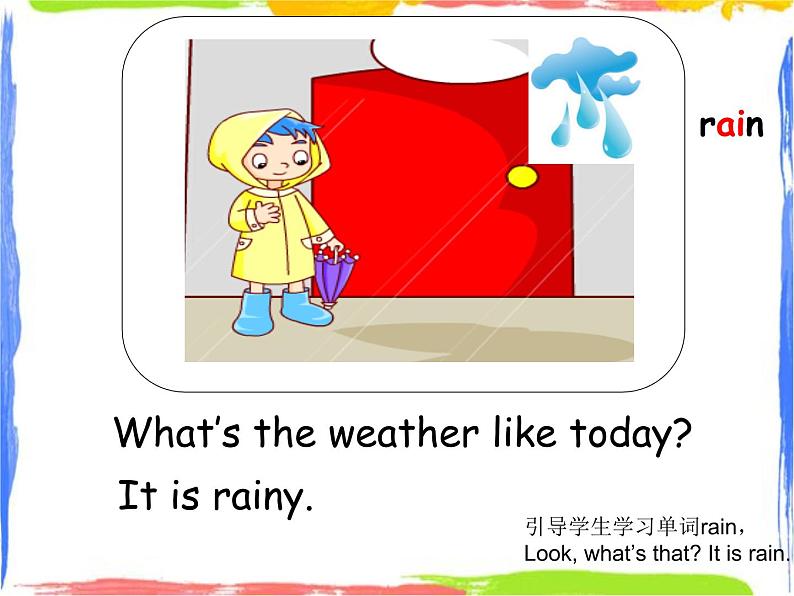 五年级上册英语课件-U11 What’s the weather like today（第1课时）PPT课件04