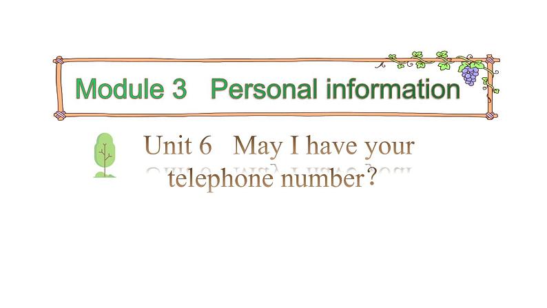 三年级下册英语课件-Module 3 Personal information Unit 6 May I have your telephone number Period 1-教科版(共17张PPT)01