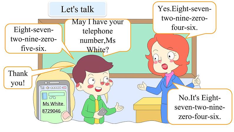 三年级下册英语课件-Module 3 Personal information Unit 6 May I have your telephone number Period 1-教科版(共17张PPT)07