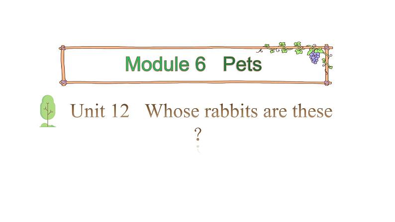 三年级下册英语课件-Module 6 Pets Unit 12  Whose rabbits are these？Period 1-教科版(共19张PPT)01