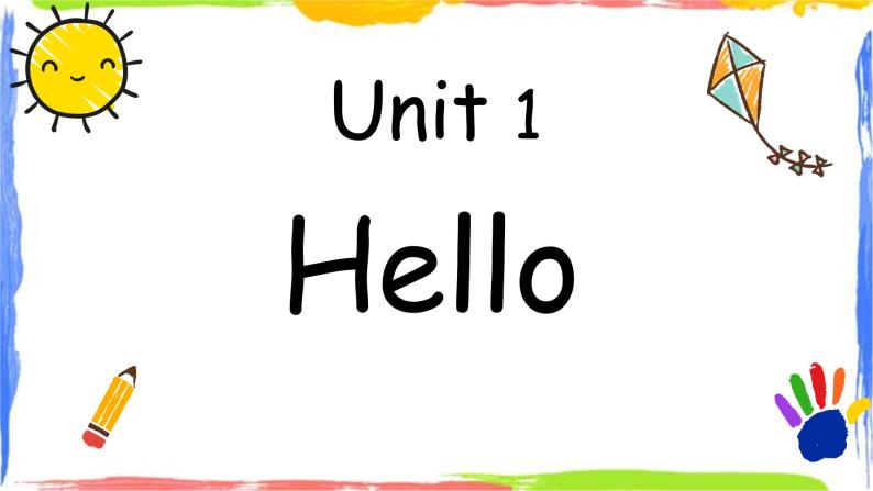 广州教科版三上英语课件 Unit 1 Hello01