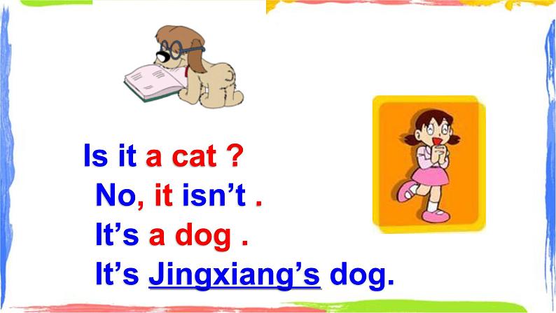 广州教科版三上英语课件 Unit 9 Is it a cat-Fun with language05