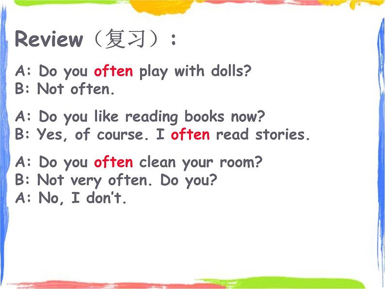 Module 8 Unit 2 I often read English books 课件03