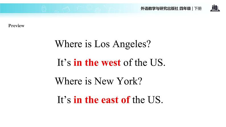 Module 8 Unit 1 He lives in the east of the US. 课件08