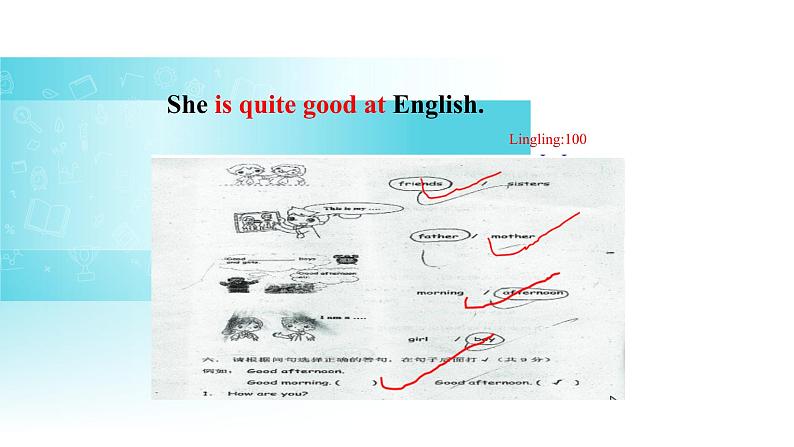 Module 8 Unit 2 She's quite good at English 课件06