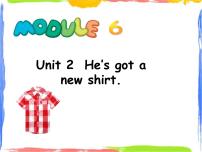 小学英语外研版 (一年级起点)三年级上册Unit 2 He’s got a new shirt.说课ppt课件