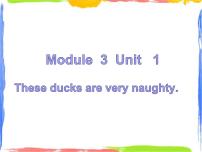 小学英语外研版 (一年级起点)三年级上册Unit 1 These ducks are very naughty.教学ppt课件