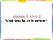 外研版 (一年级起点)二年级上册Unit 2 What does he do in summer?教案配套课件ppt