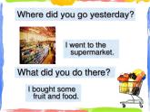 四年級上冊英語課件- Module8 Unit2 Where did you go yesterday？ 外研社（一起）(共12張PPT)