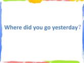 四年級上冊英語課件- Module8 Unit2 Where did you go yesterday？外研社（一起）(共15張PPT)