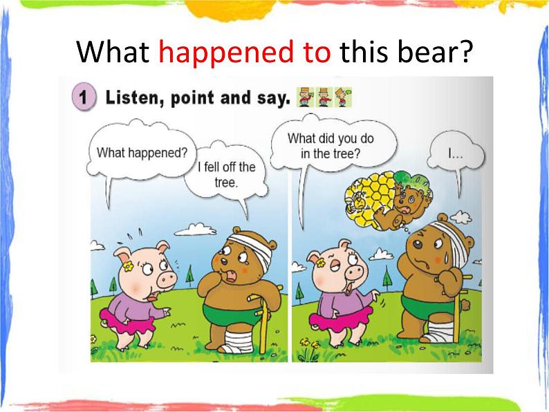 四年级上册英语课件- Module9 Unit1 What happened to your head？  外研社（一起）(共14张PPT)第6页