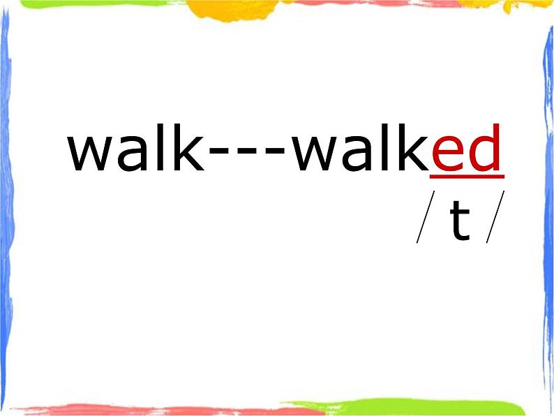 四年级上册英语课件- Module3 Unit1 She didn’t walk to school  yesterday.  外研社（一起）(共15张PPT)第7页