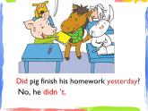四年級(jí)上冊(cè)英語(yǔ)課件- Module3 Unit1 She didn’t walk to school yesterday.外研社（一起）(共17張PPT)