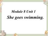 外研版(一起)小学英语二年级上册Module 8《Unit 1 She goes swimming》ppt课件1