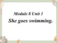 二年级上册Unit 1 She goes swimming.图文ppt课件