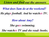 外研版(一起)小学英语二年级上册Module 8《Unit 1 She goes swimming》ppt课件1