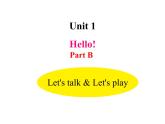 小学英语人教版（PEP）三年级上册 Unit1-B Let's talk & Let's play（课件）