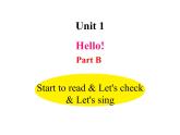 小学英语人教版（PEP）三年级上册 Unit1-B Start to read & Let's check & Let's sing（课件）