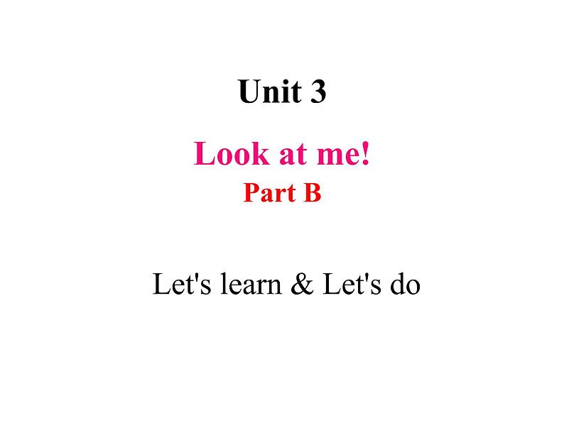 U3-B Let 's learn & Let 's do第1页