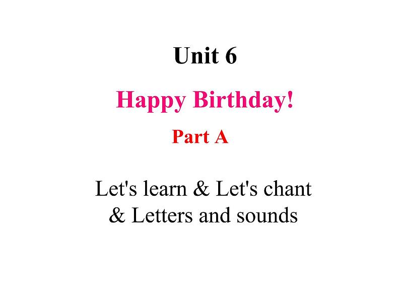 小学英语人教版（PEP）三年级上册 Unit6-A Let's learn & Let's chant & Letters and sounds（课件）01