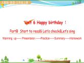 人教pep 三年级上册英语 Unit6 Happy birthday Part B Starte to read&let's check【同步课件含音频】