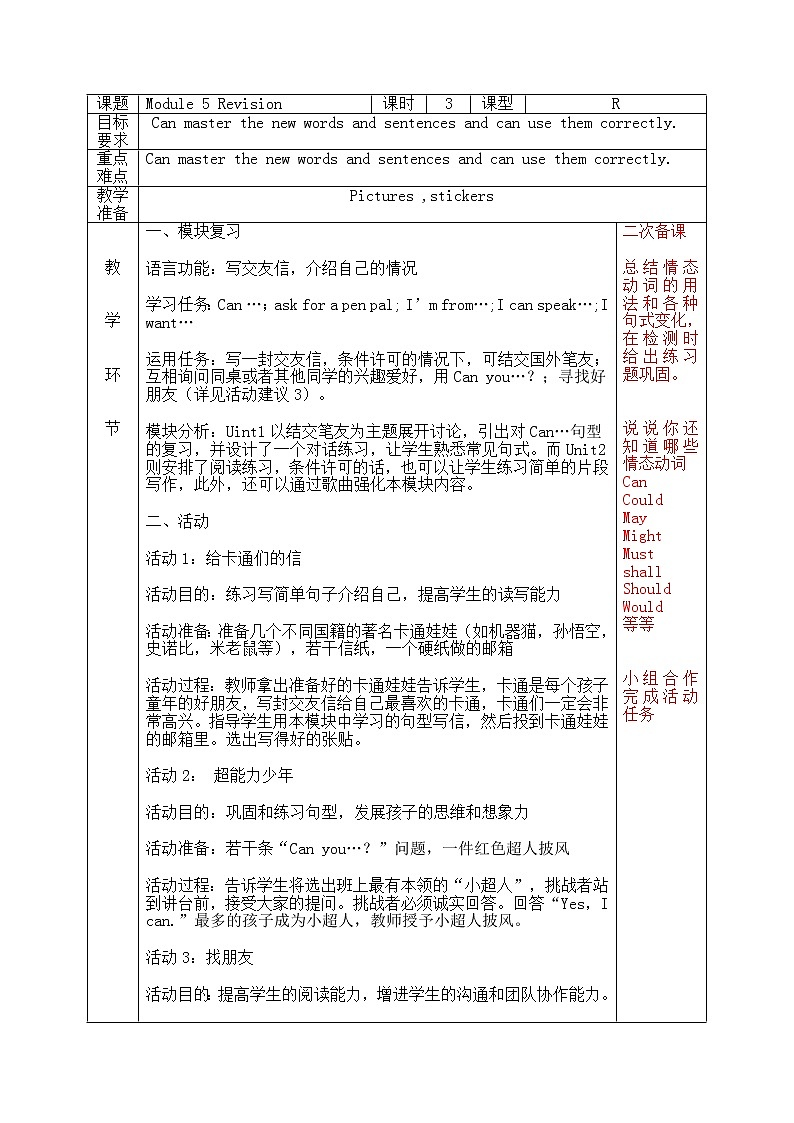 外研一起小学英语六年级上册：Module 5 Unit1(课件+教案+mp3)01
