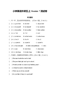 外研版 (三年级起点)五年级上册Module 7模块综合与测试精练