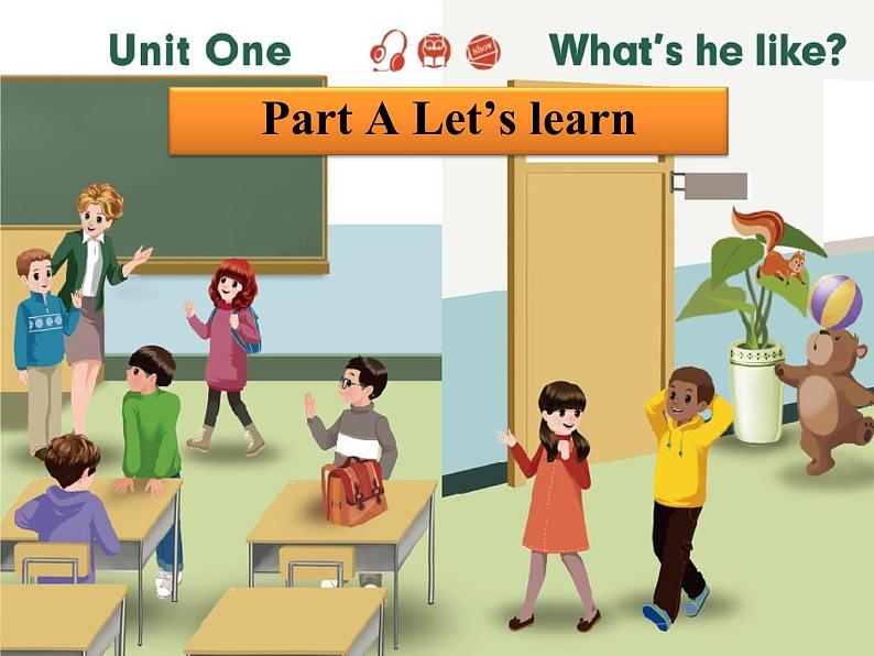 人教版PEP五年级上册Unit1 What's he like? A let's learn课件PPT01