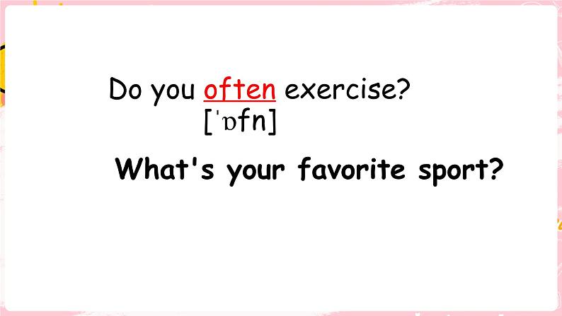 闽教英语六上：Unit 2 Physical Exercises Part A PPT课件06