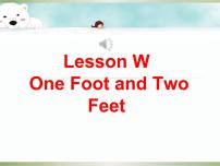 小学英语川教版三年级上册Lesson W One Foot and Two Year!评优课教学课件ppt