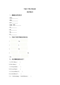 小学英语新版-牛津译林版三年级上册Unit 3 My friends综合训练题